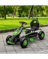 Kids Pedal Go Kart Ride-on Toy with Ergonomic Comfort, Pedal Car with Tough, Wear-Resistant Tread, Go Cart Kids Car for Boys & Girls with Suspension S
