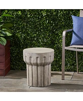Delphinus Side Table: Modern Concrete Elegance For Outdoor Living