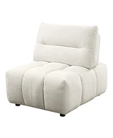 Streamdale Furniture Loanna Moludar - Armless Chair , Beige Linen