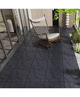 Simplie Fun Stone Style 12" Patio Deck Tiles, Diy Module Interlocking Decking Tiles Floor Tile, Easy and Quick Installation Court Tiles for Porch Pool