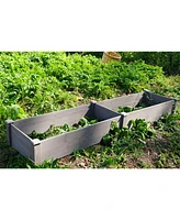 Streamdale Furniture Over Ground Raised Garden Bed 96x28x10", Large Long Planter Box for Outdoor, Tool-Free Assembly