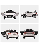 Streamdale Furniture 6V Kids Electric Ride On Car, Licensed Audi Tt Rs with Seat and Remote Control, Horn, Music, MP3 - White