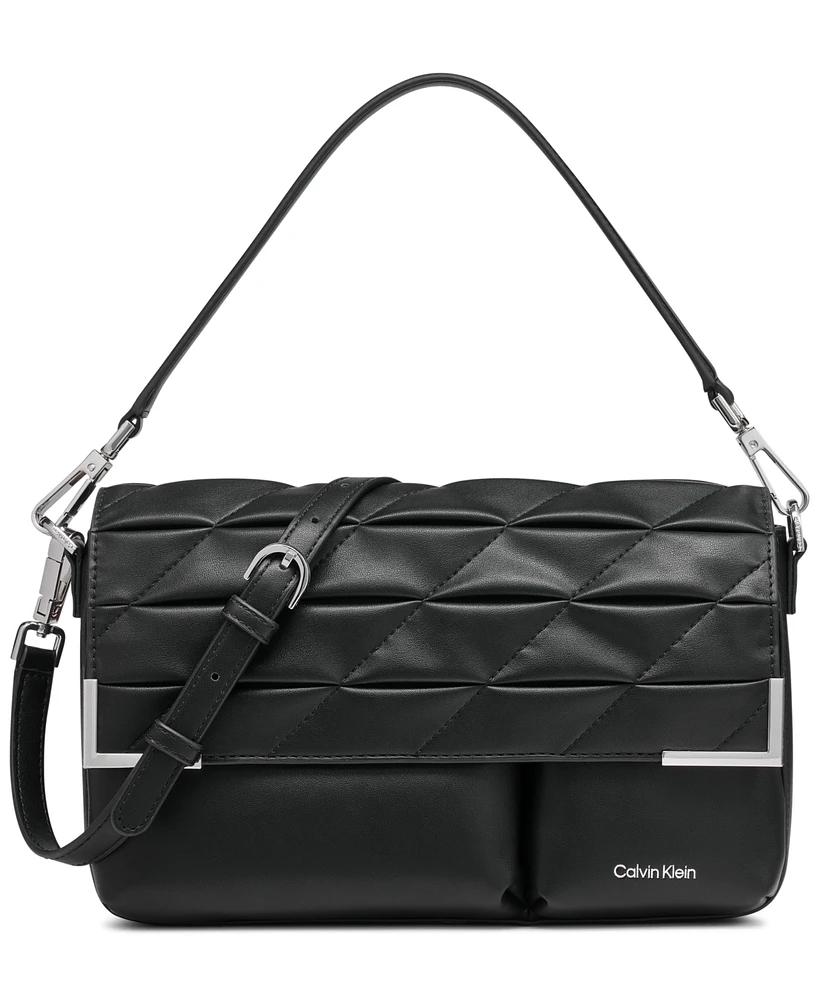 Calvin Klein Mica Flap Convertible Shoulder Bag