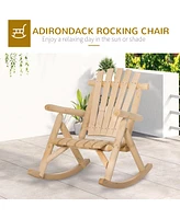 Simplie Fun Outdoor Wooden Rocking Chair, Single