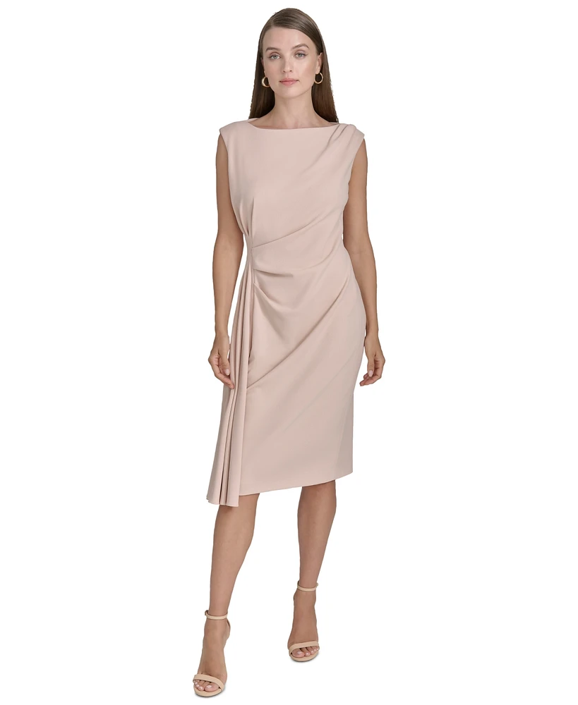 Halston Women's Ruched Draped Sheath Dress