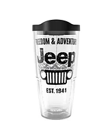 Tervis Tumbler Tervis Jeep - Freedom and Adventure Made in Usa Double Walled Insulated Tumbler Travel Cup Keeps Drinks Cold & Hot, 24oz, Classic