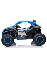 Simplie Fun 24V Two-seater Kids Ride On Utv w/Parents Control,20in seat width,400W Super high power