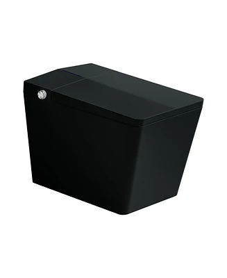 Streamdale Furniture Black Square Smart Toilet with Built