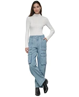 Dkny Jeans Women's Wide-Leg Utility Pocket Cargo - J0G