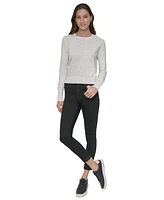 Dkny Jeans Women's Studded Crewneck Sweater - IVY
