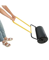 40 litre high capacity lawn roller, can fill sand/water, U-shaped ergonomic handle, easy to push and pull, suitable for gardens, farms, parks, black