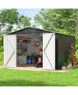 Streamdale Furniture Outdoor Sheds 6FT x 8FT & Outdoor Storage Clearance, Metal Anti