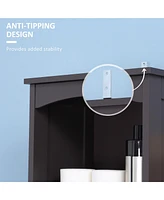 Bathroom Storage Cabinet, Free Standing Bathroom Storage Unit, Tall Linen Tower with 3-Tier Shelves and Drawer, Brown