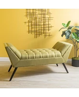 Streamdale Furniture Luxurious Green U-Shaped Bench With Padded Seat For Comfort And Style