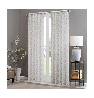 Streamdale Furniture Diamond Sheer Window Curtain Panel(Only 1 Pc Panel)