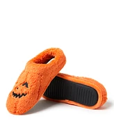 Dearfoams Men's Unisex Jack-o-Lantern Halloween Pumpkin Slipper