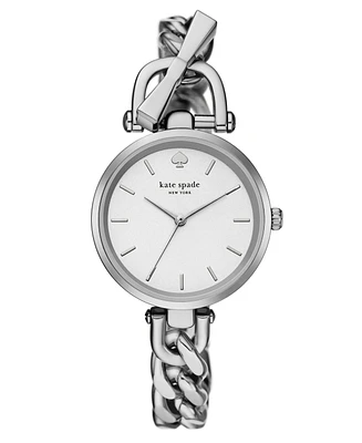 Kate Spade New York Women's Holland Three-Hand Silver-Tone Watch 34mm