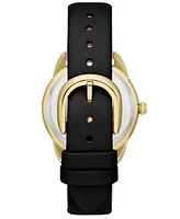 Kate Spade New York Women's Crosstown Three-Hand Gold-Tone Leather Watch 34mm