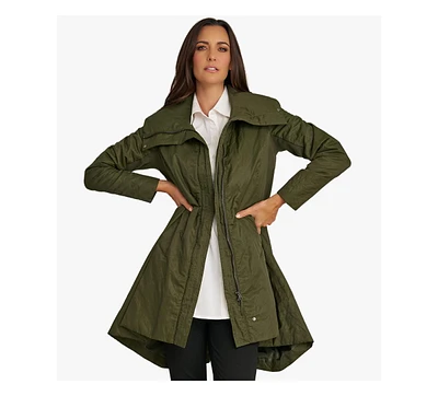 Stella Carakasi Women's Full-Zip-Front Water-Repellent Definitive Coat