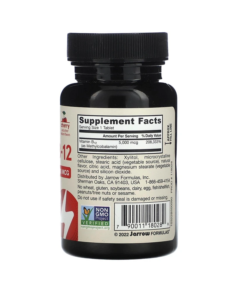 Jarrow Formulas Nutrition Methyl B-12 Maximum Strength Cherry 5 000 mcg