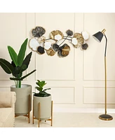 LuxenHome Metal Ginkgo Leaves Modern Wall Decor