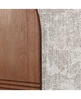 LuxenHome 2-Pc Earth Tone Abstract Rectangular Wood Wall Decor Set