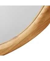 LuxenHome Freeform Pine Wood Frame Oblong Wall Mirror