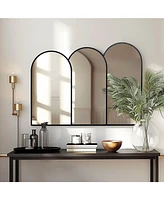 LuxenHome Triple Arch Framed Wall Mirror