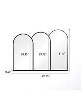 LuxenHome Triple Arch Framed Wall Mirror