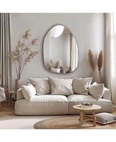 LuxenHome Asymmetrical Accent Wall Mirror with Lights