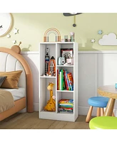 Costway 5-Cube Bookcase for Kids 41" Wooden Toy Storage Organizer for Kid's Room