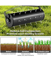 Costway 21" Manual Lawn Aerator Grass Aeration Tool Filled with Sand or Stone with Handle