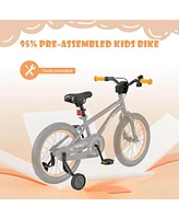 Costway 16-Inch Kid s Bike for 4-7 Years Old with Adjustable Saddle & Anti-slip Handlebar
