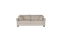 Slickblue Off-White Linen Three-Person Indoor Sofa for Elegant Living Room Seating