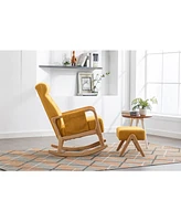 Slickblue Rocking Chair with Ottoman Comfortable Set for Relaxation and Style