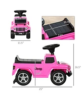 Kids Ride on Push Car, with Engine Sounds & Under-Seat Storage, Foot-to-Floor Ride on Sliding Car with Horn, Sit and Scoot Ride on Toy, Ages 1.5-3 Yea