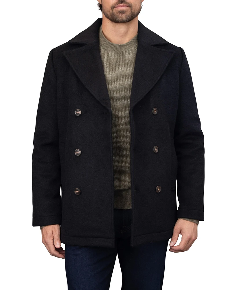 Bagatelle Homme Men's Wool Blend Double-Breasted Peacoat