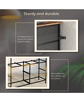 Slickblue 8-Drawer Non-Woven Storage Cabinet with 4 Large and 4 Small Drawers for Efficient Organization