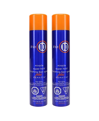 it's a 10 Super Hold Finish Spray Plus Keratin 10 oz 2 Pack