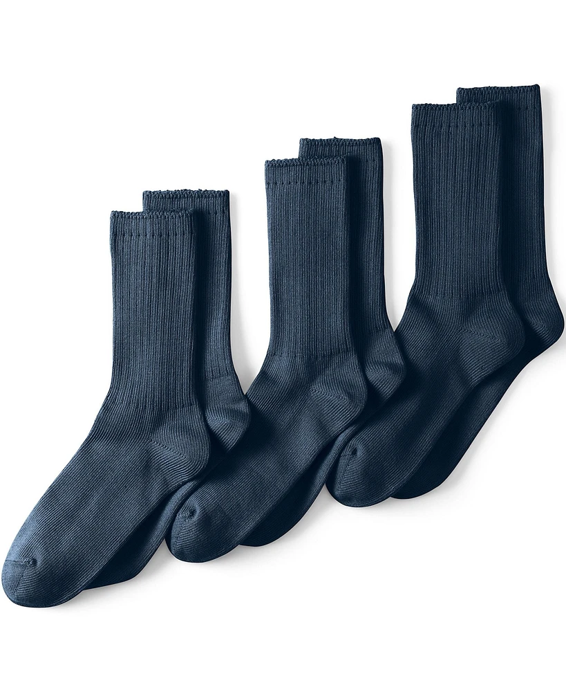 Lands' End Men's Crew Socks 3 Pack