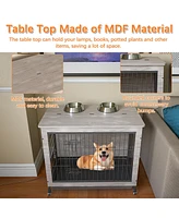 Slickblue Dog Crate Furniture with Cushion - Stylish and Comfortable Pet Housing Solution