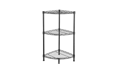 Slickblue 3-Tier Corner Wire Shelving Unit for Space-Saving Storage and Organization