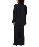 Vince Camuto Women's Pinstripe Wide-Leg Pull-On Pants