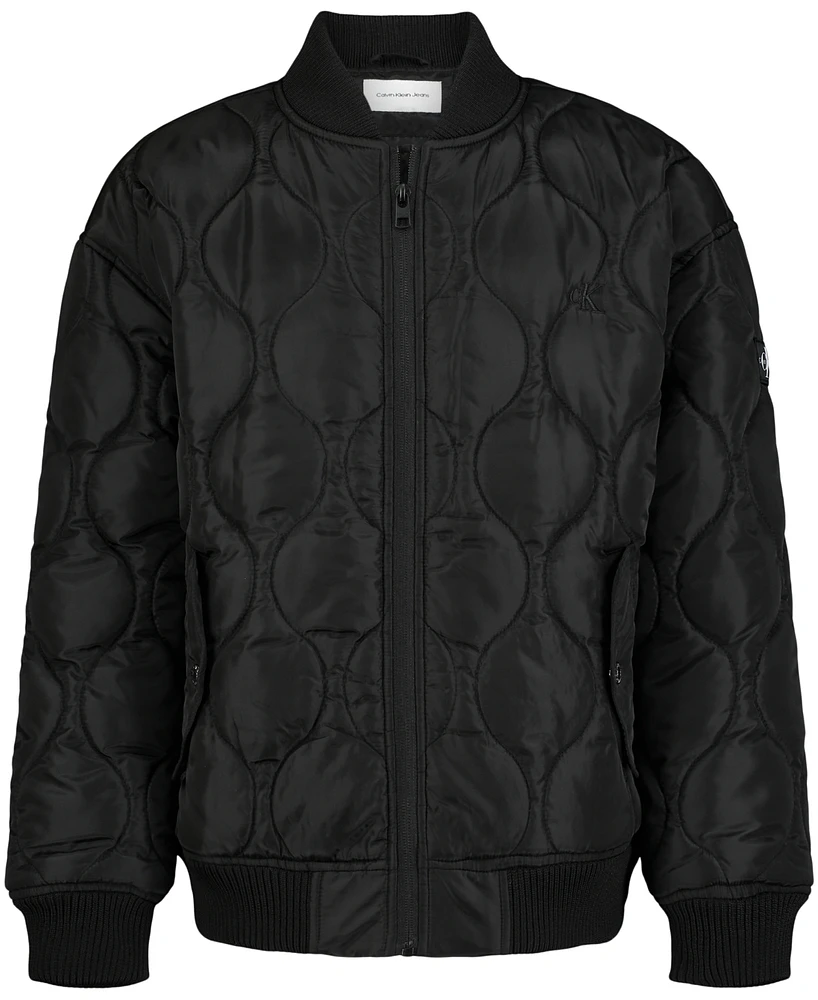 Calvin Klein Big Boys Relaxed Fit Bomber Jacket