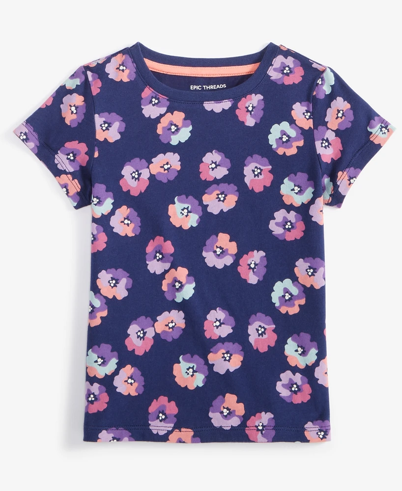 Epic Threads Toddler Girls Cotton Dreamy Floral T-Shirt, Exclusively at Macy's