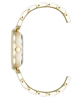 Anne Klein Women's Quartz Everyday Roman Numeral Gold-Tone Alloy Metal Watch, 32mm - Gold