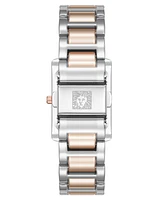 Anne Klein Women's Quartz Contemporary Silver-Tone and Rose Gold-Tone Alloy Metal Watch, 24mm - Silver-Tone/Rose Gold