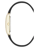 Anne Klein Women's Quartz Signature Crocograin Leather and Gold-Tone Alloy Metal Watch