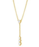 Forever Grown Diamonds Lab Grown Diamond 17" Lariat Necklace (1/2 ct. t.w.) in 14k Gold-Plated Sterling Silver