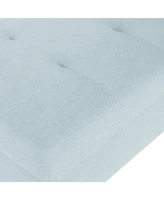 Plush Ottoman with Birch Legs: Comfort, Style